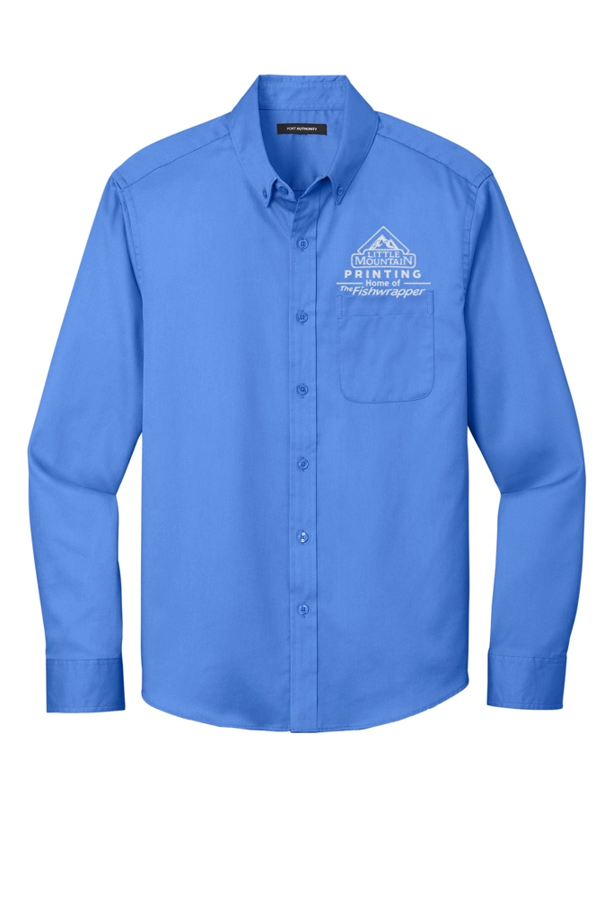 Variant Image for W808 - Port Authority® Long Sleeve SuperPro React™ Twill Shirt - Demo - Tone on Tone E - Website Company Apparel Management Demo