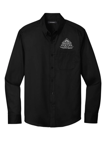 Variant Image for W808 - Port Authority® Long Sleeve SuperPro React™ Twill Shirt - Demo - 1 Color - White E - Website Company Apparel Management Demo