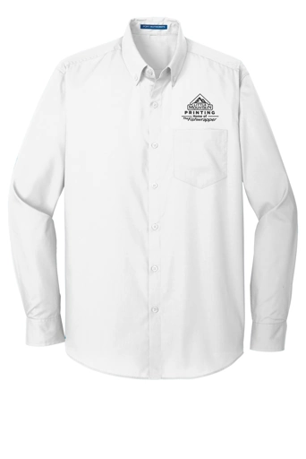 Variant Image for Tw100 - Port Authority® Tall Long Sleeve Carefree Poplin Shirt - Demo - 1 Color - Dark E - Website Company Apparel Management Demo