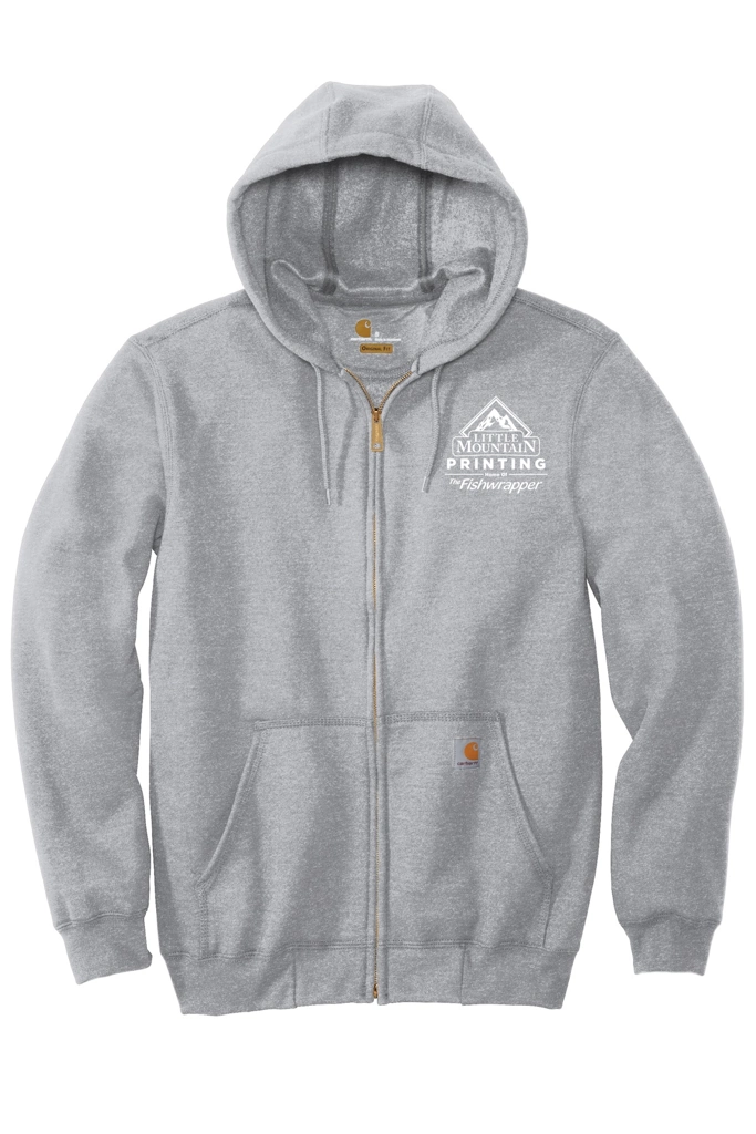 Variant Image for CTK122 - Carhartt® Midweight Hooded Zip-Front Sweatshirt - Demo - 1 Color - White D - Website Company Apparel Management Demo