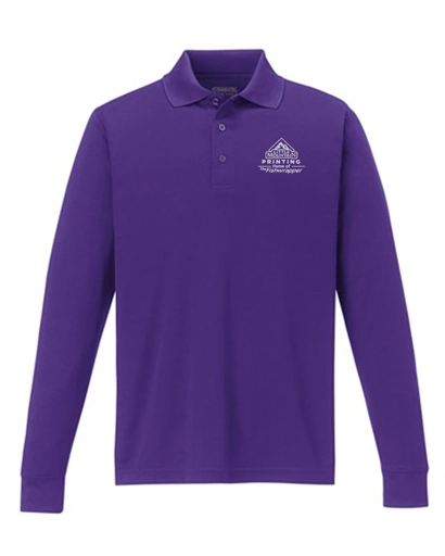 Variant Image for 88192 - CORE365 Men's Pinnacle Performance Long-Sleeve Piqué Polo - Demo - 1 Color - White E - Website Company Apparel Management Demo