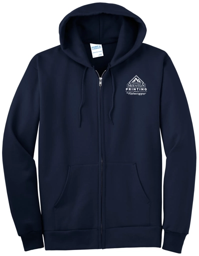 Variant Image for PC90ZH - Port & Co™ Essential Fleece Full-Zip Hooded Sweatshirt - Demo - 1 Color - White D - Website Company Apparel Management Demo