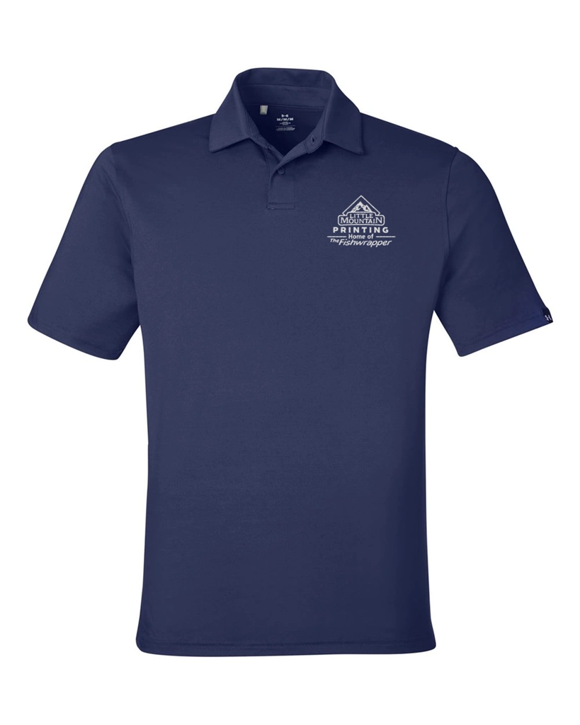 Variant Image for 1383255 - Under Armour Men's Recycled Polo - Demo - 1 Color - White E - Website Company Apparel Management Demo