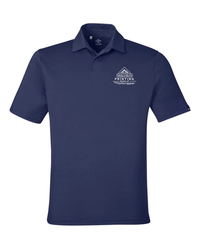 Variant Image for 1383255 - Under Armour Men's Recycled Polo - Demo - 1 Color - White E - Website Company Apparel Management Demo