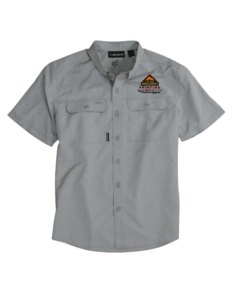 Variant Image for 4445 - DRI DUCK Men's Crossroad Woven Short Sleeve Shirt - Demo - 3 Color - Dark E - Website Company Apparel Management Demo