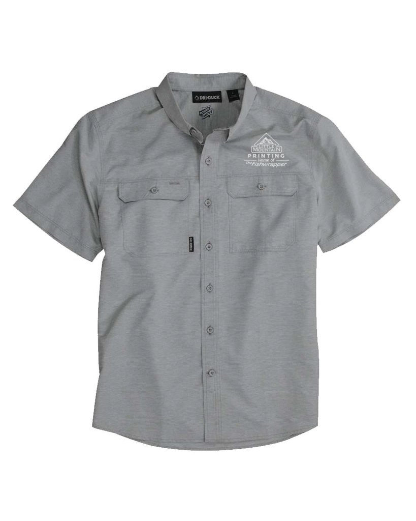 Variant Image for 4445 - DRI DUCK Men's Crossroad Woven Short Sleeve Shirt - Demo - 1 Color - White E - Website Company Apparel Management Demo