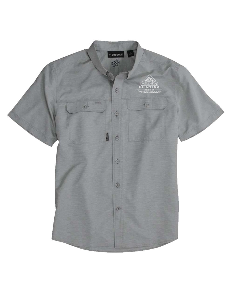 Variant Image for 4445 - DRI DUCK Men's Crossroad Woven Short Sleeve Shirt - Demo - Tone on Tone E - Website Company Apparel Management Demo