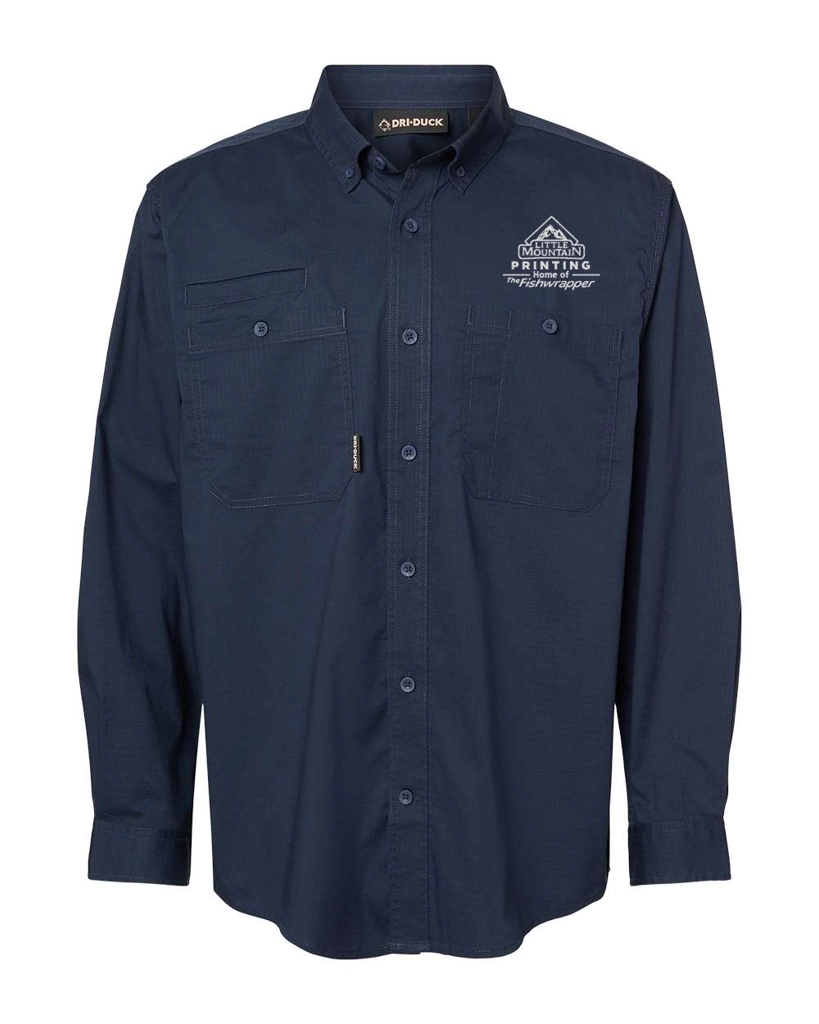 Variant Image for 4450 - DRI DUCK Men's Craftsman Woven Shirt - Demo - 1 Color - White E - Website Company Apparel Management Demo