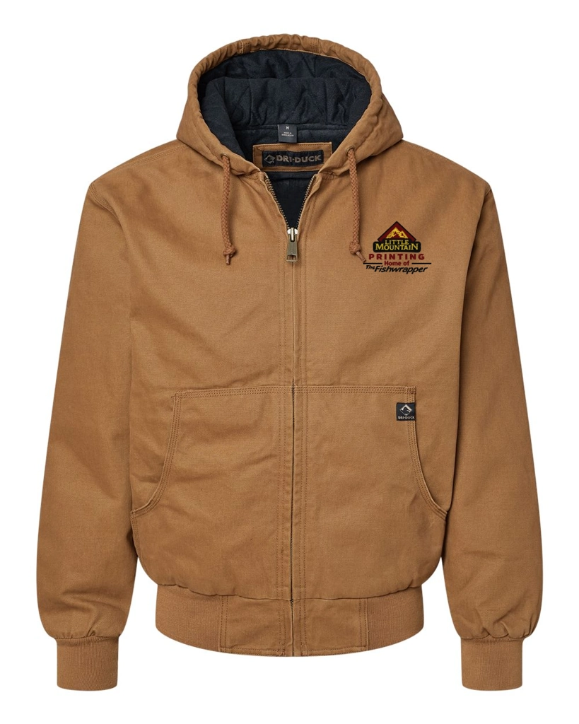 Variant Image for 5020 - DRI DUCK Men's Cheyenne Boulder Cloth™ Hooded Jacket with Tricot Quilt Lining - Demo - 3 Color - Dark E - Website Company Apparel Management Demo