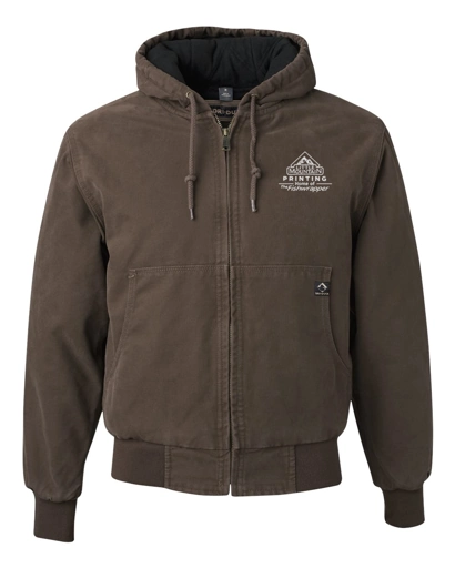 Variant Image for 5020 - DRI DUCK Men's Cheyenne Boulder Cloth™ Hooded Jacket with Tricot Quilt Lining - Demo - 1 Color - White E - Website Company Apparel Management Demo