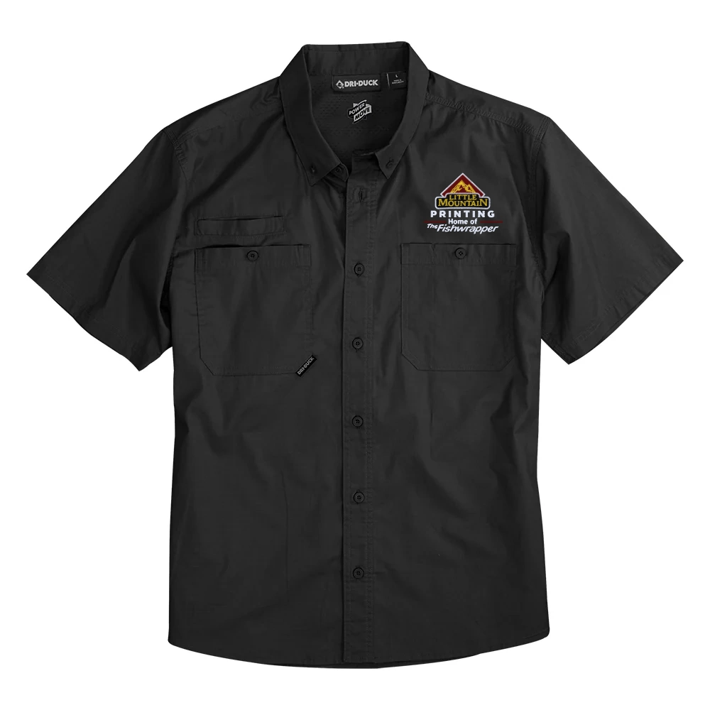 Variant Image for 4451 - DRI DUCK Men's Craftsman Woven Short Sleeve Shirt - Demo - 3 Color - Light E - Website Company Apparel Management Demo