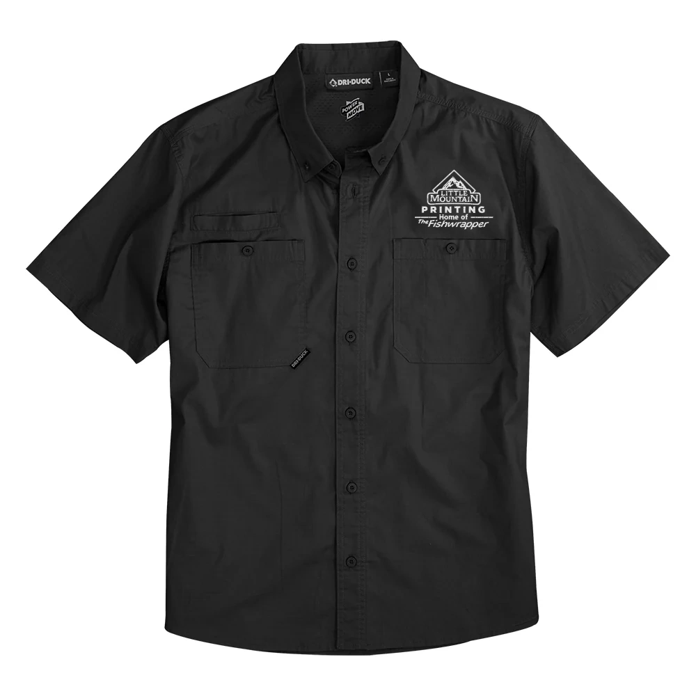 Variant Image for 4451 - DRI DUCK Men's Craftsman Woven Short Sleeve Shirt - Demo - Tone on Tone E - Website Company Apparel Management Demo