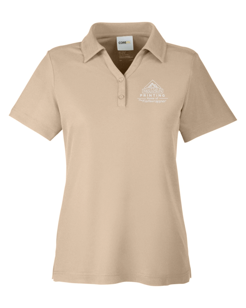 Variant Image for CE112W  - CORE365 Ladies' Fusion ChromaSoft™ Pique Polo - Demo - Tone on Tone E - Website Company Apparel Management Demo