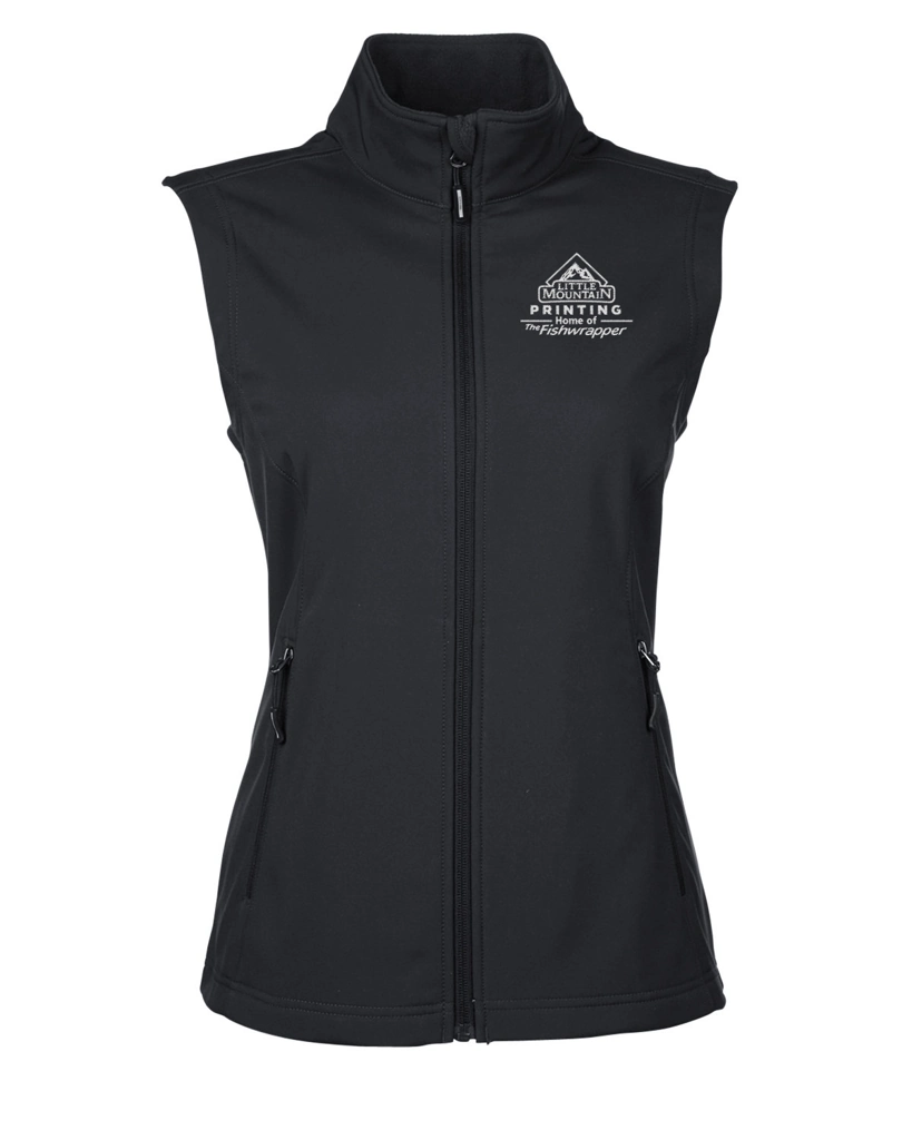 Variant Image for CE701W  - CORE365 Ladies' Cruise Two-Layer Fleece Bonded Soft Shell Vest - Demo - 1 Color - White E - Website Company Apparel Management Demo