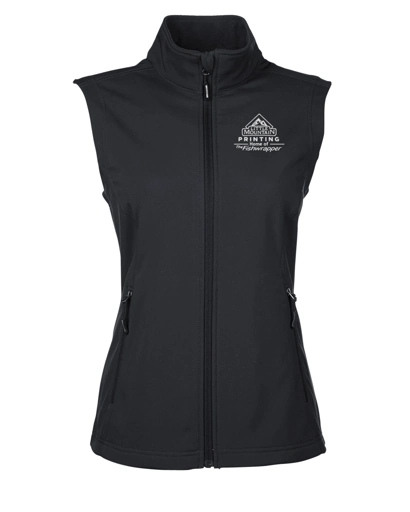 Variant Image for CE701W  - CORE365 Ladies' Cruise Two-Layer Fleece Bonded Soft Shell Vest - Demo - 1 Color - White E - Website Company Apparel Management Demo