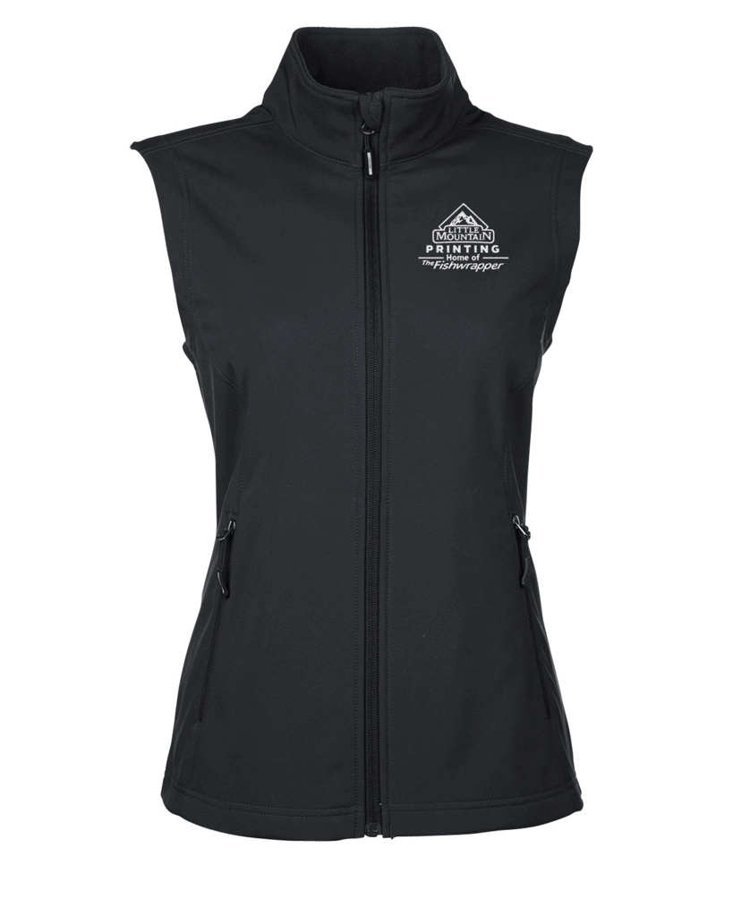 Variant Image for CE701W  - CORE365 Ladies' Cruise Two-Layer Fleece Bonded Soft Shell Vest - Demo - Tone on Tone E - Website Company Apparel Management Demo