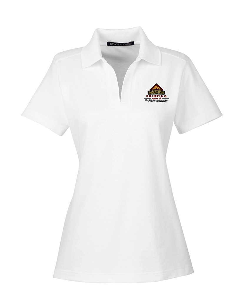 Variant Image for DG20W  - Devon & Jones CrownLux Performance® Ladies' Plaited Polo - Demo - 3 Color - Dark E - Website Company Apparel Management Demo