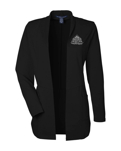 Variant Image for DP125W  - Devon & Jones Ladies' Raleigh Stretch Cardigan - Demo - 1 Color - White E - Website Company Apparel Management Demo