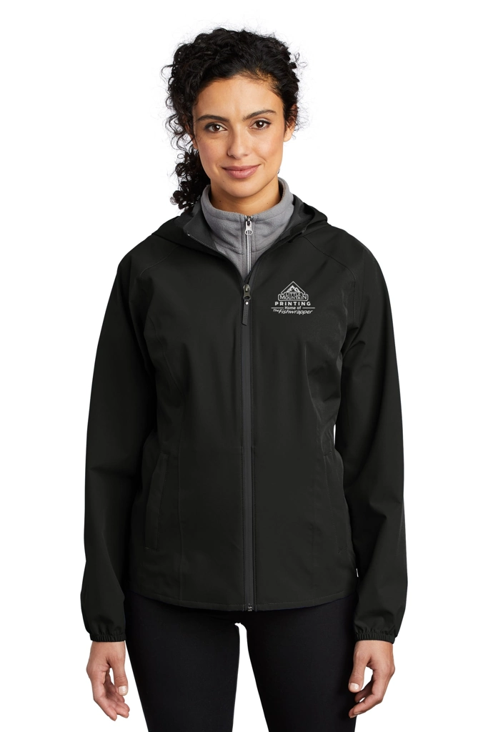 Variant Image for L407 - Port Authority ® Ladies Essential Rain Jacket - Demo - 1 Color - White E - Website Company Apparel Management Demo