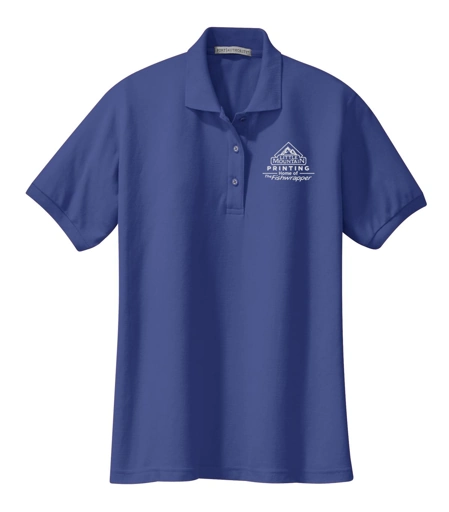 Variant Image for L500  - Port Authority® Women's Silk Touch™ Polo - Demo - 1 Color - White E - Website Company Apparel Management Demo