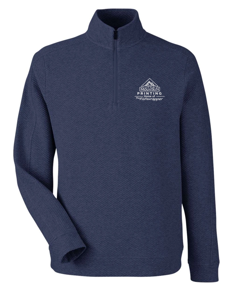 Variant Image for NE725 - North End Men's Spirit Textured Quarter-Zip Pullover  - Demo - 1 Color - White E - Website Company Apparel Management Demo
