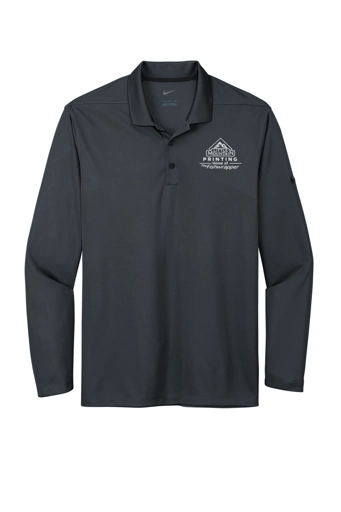 Variant Image for NKDC2104 - Nike Dri-FIT Micro Pique 2.0 Long Sleeve Polo - Demo - 1 Color - White E - Website Company Apparel Management Demo