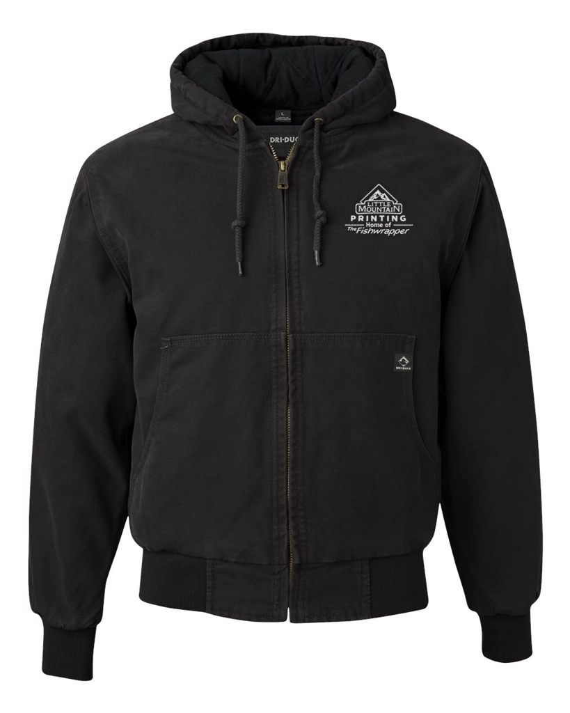 Variant Image for 5020T - DRI DUCK Men's Tall Cheyenne Boulder Cloth™ Hooded Jacket with Tricot Quilt Lining - Demo - 1 Color - White E - Website Company Apparel Management Demo