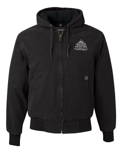 Variant Image for 5020T - DRI DUCK Men's Tall Cheyenne Boulder Cloth™ Hooded Jacket with Tricot Quilt Lining - Demo - 1 Color - White E - Website Company Apparel Management Demo