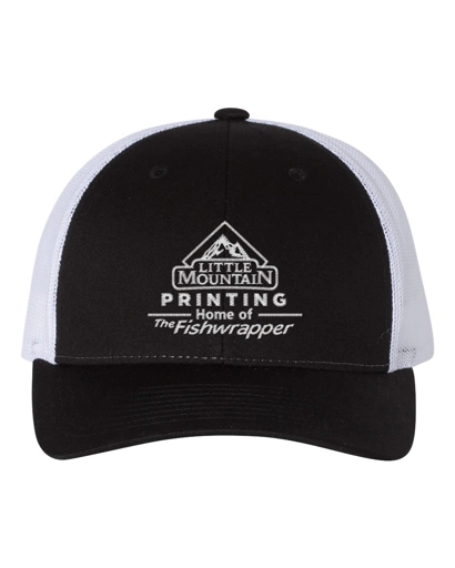 Variant Image for 115 - Richardson Low Pro Trucker Cap - Demo - 1 Color - White E - Website Company Apparel Management Demo