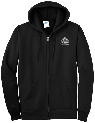 Variant Image for PC90ZH - Port & Co™ Essential Fleece Full-Zip Hooded Sweatshirt - Demo - 1 Color - White E - Website Company Apparel Management Demo