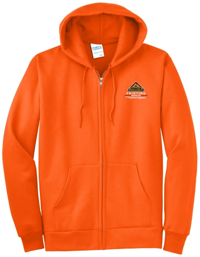 Variant Image for PC90ZHT - Port & Co™ Tall Essential Fleece Full-Zip Hooded Sweatshirt - Demo - 3 Color - Light E - Website Company Apparel Management Demo