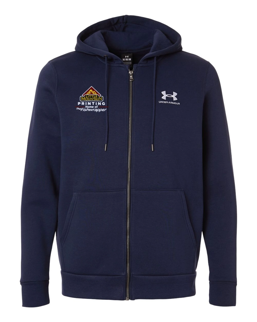 Variant Image for 1373881 - Under Armour Men's Icon Fleece Hooded Full-Zip - Demo - 3 Color - Light E - Website Company Apparel Management Demo