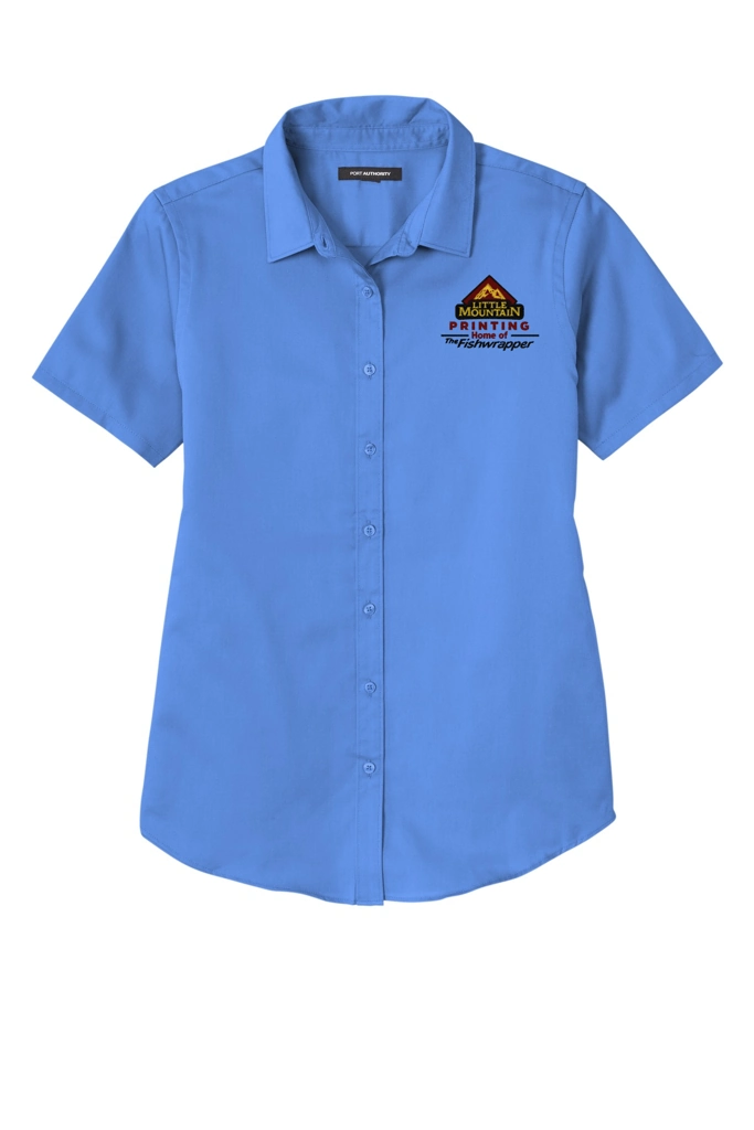 Variant Image for LW809 - Port Authority® Women's Short Sleeve SuperPro React ™ Twill Shirt - Demo - 3 Color - Dark E - Website Company Apparel Management Demo