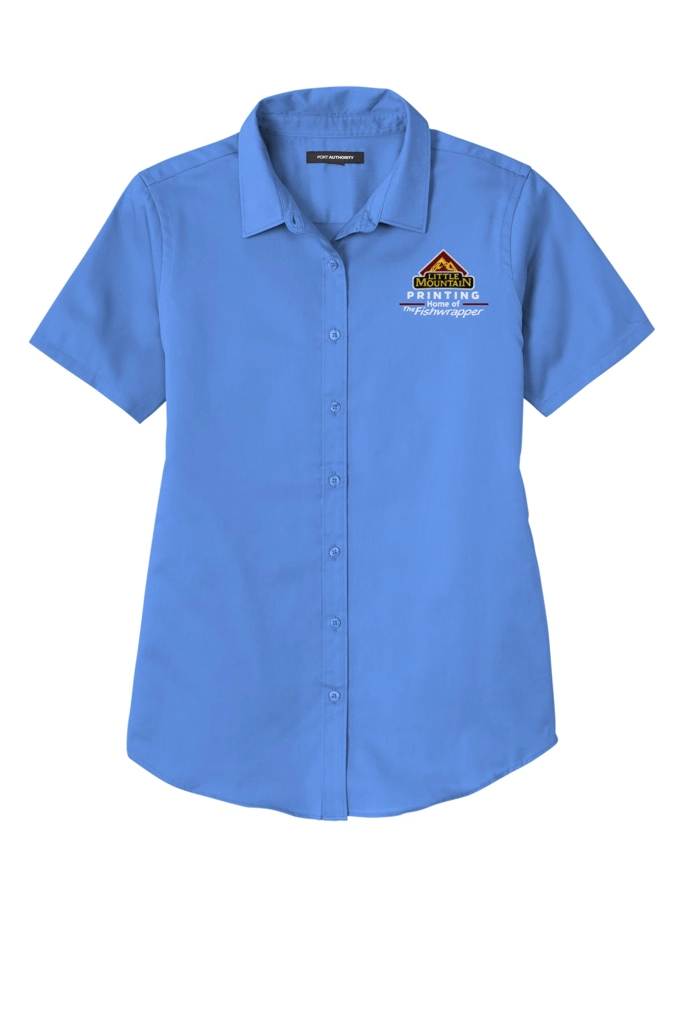 Variant Image for LW809 - Port Authority® Women's Short Sleeve SuperPro React ™ Twill Shirt - Demo - 3 Color - Light E - Website Company Apparel Management Demo