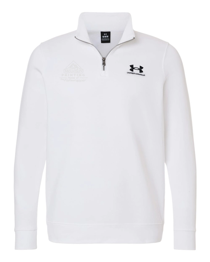 Variant Image for 6012710 - Under Armour Men's Icon Fleece Quarter-Zip Pullover - Demo - Tone on Tone E - Website Company Apparel Management Demo