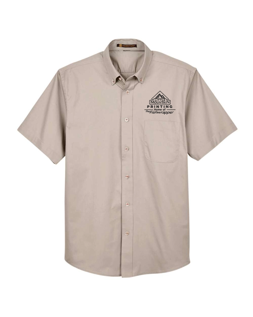 Variant Image for M500S - Harriton Men's Easy Blend™ Twill Dress Shirt With Stain-Release - Demo - 1 Color - Dark E - Website Company Apparel Management Demo
