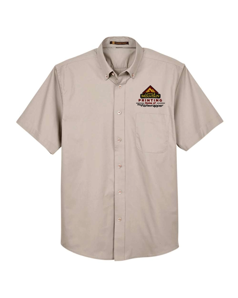 Variant Image for M500S - Harriton Men's Easy Blend™ Twill Dress Shirt With Stain-Release - Demo - 3 Color - Dark E - Website Company Apparel Management Demo