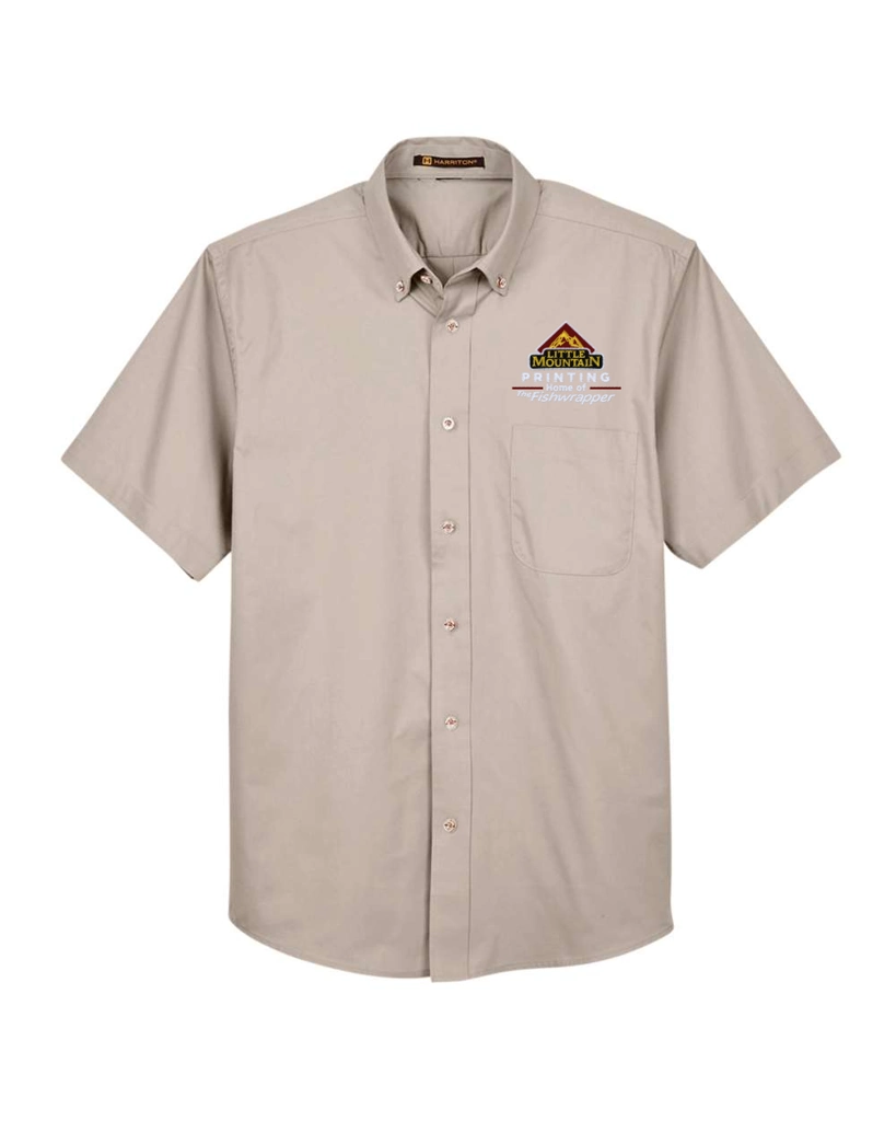 Variant Image for M500S - Harriton Men's Easy Blend™ Twill Dress Shirt With Stain-Release - Demo - 3 Color - Light E - Website Company Apparel Management Demo