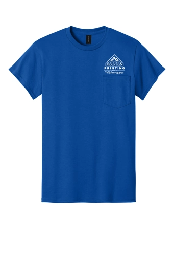 Variant Image for 8300 - Gildan® DryBlend® 50 Cotton/50 Poly Pocket T-Shirt - Demo - 1 Color - White D - Website Company Apparel Management Demo